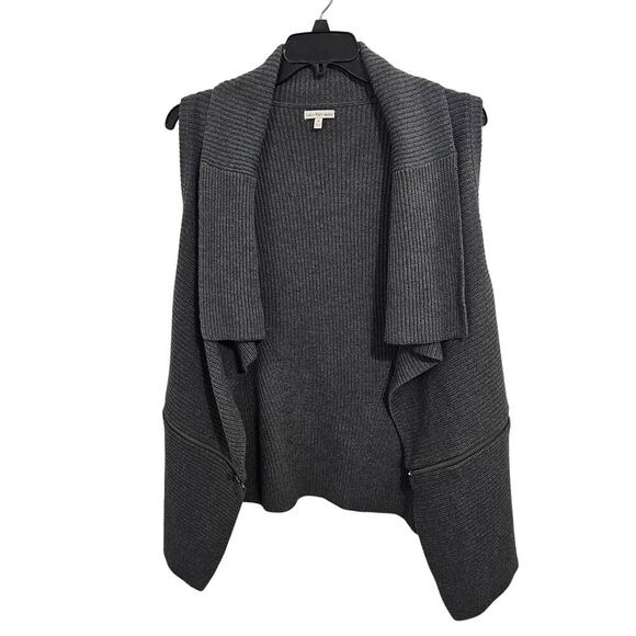 Calvin Klein Jackets & Blazers - Y2K Calvin Klein Womens Open Front Waterfall Drape Ribbed Cardigan Vest. Size M